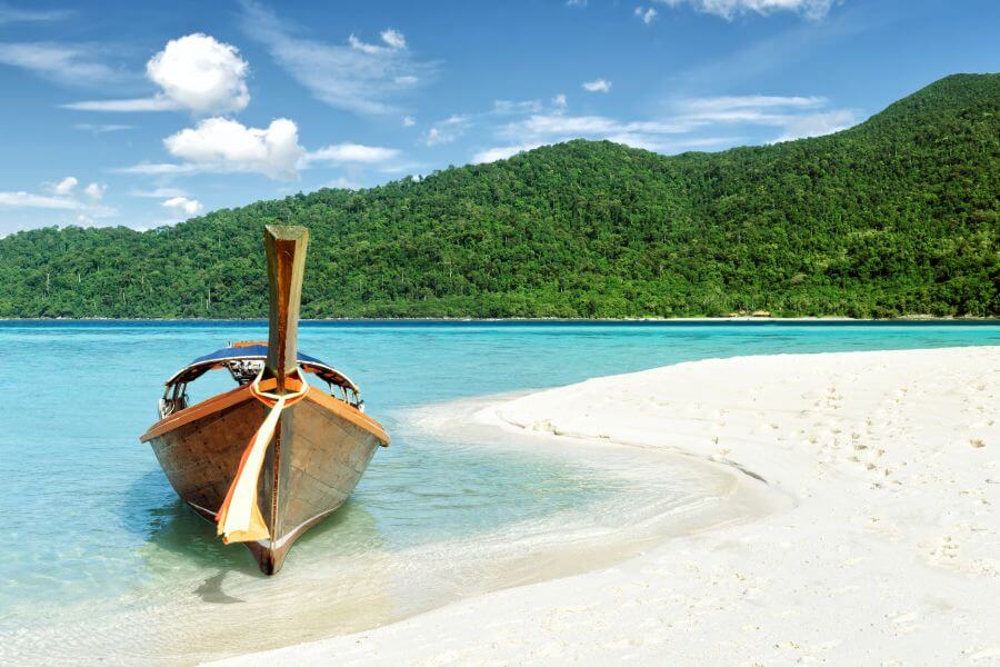 fi - Thailand - Boot strand water zee - Rondreis Thailand De schatten van het Zuiden
