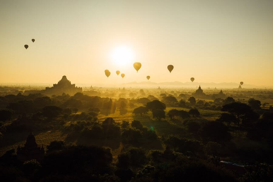 Myanmar Bagan Balloonvlucht