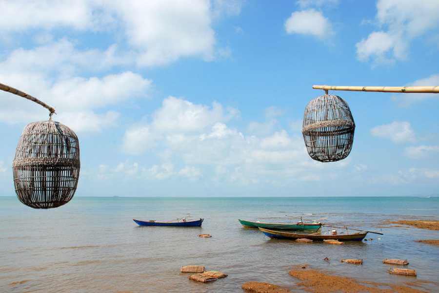 Cambodja - Strand Zee-Bootjes - Strandverlenging Sihanoukville