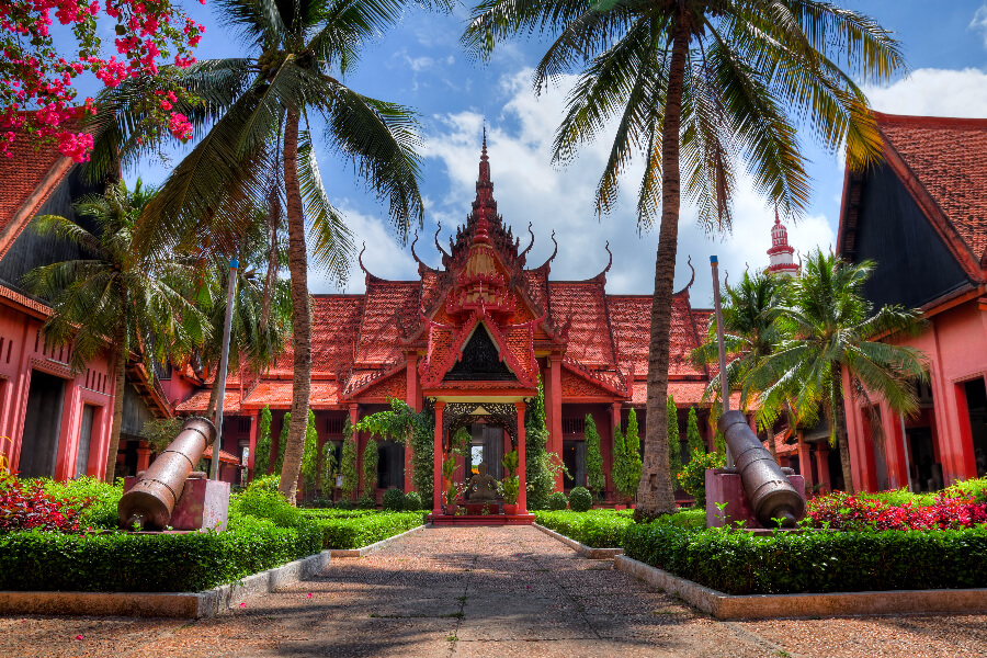 Cambodja - Tuin Nationaal Museum - Phnom Penh Stadstour