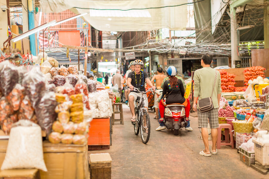 Thailand - Fietstour Bangkok Go Blue fietsen en varen door China Town