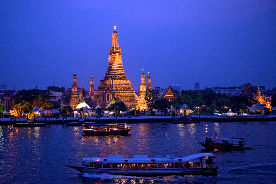 Thailand - Wat Arun nacht - Dinner Cruise Bangkok By Night