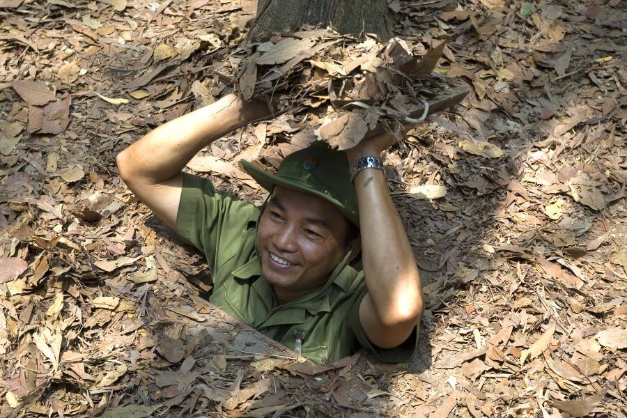 Vietnam - Soldaat - Cu Chi Tunnels