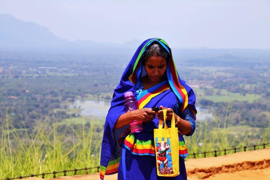 Sri Lanka - Saree met uitzicht vrouw - 077