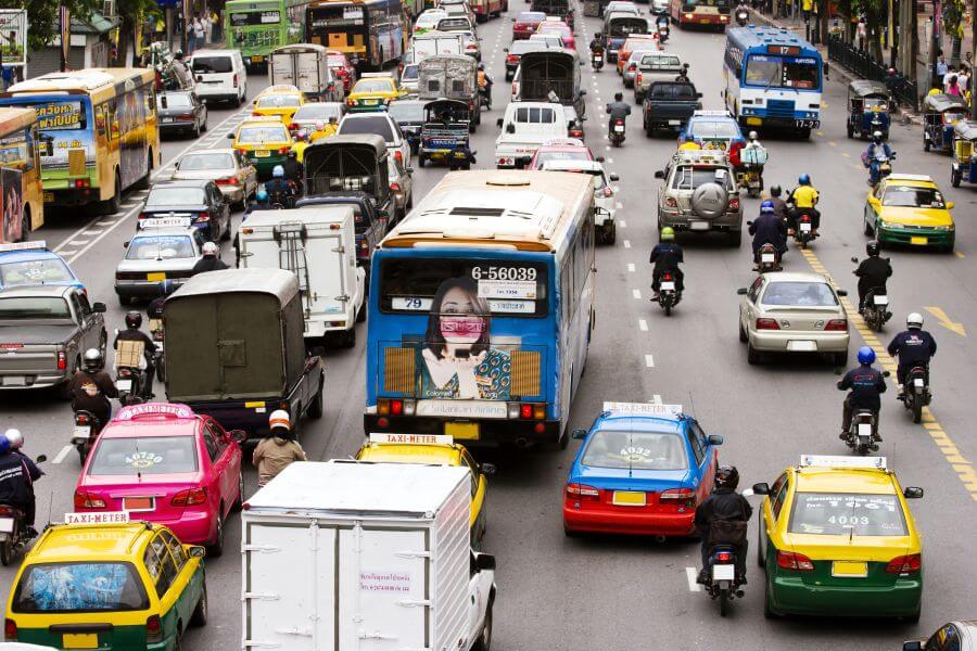 Thailand - Bangkok - Verkeer drukte