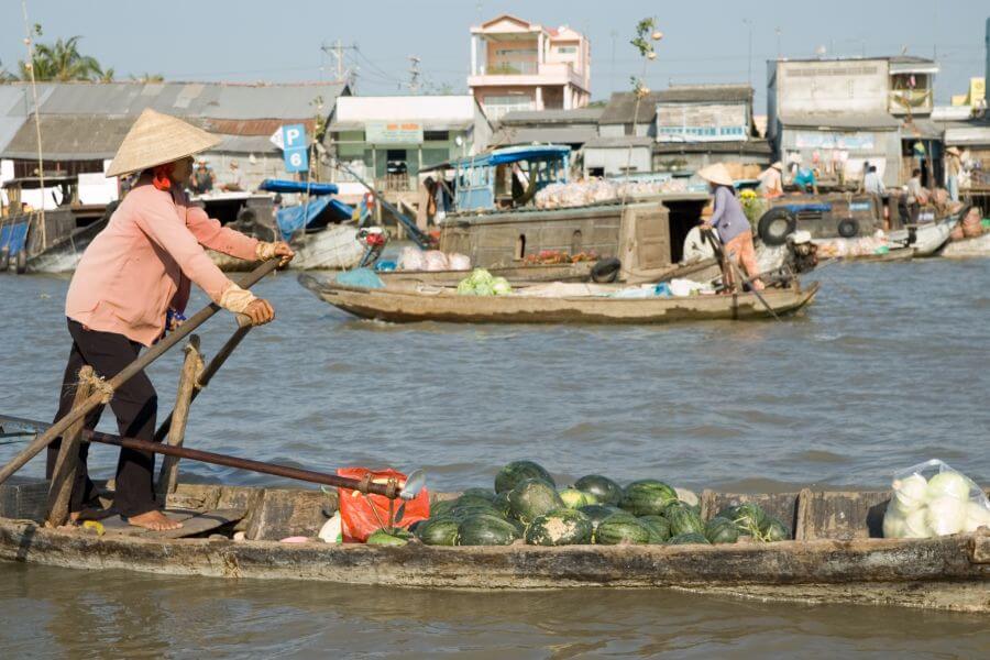 Vietnam - Mekong Delta - Markt op water