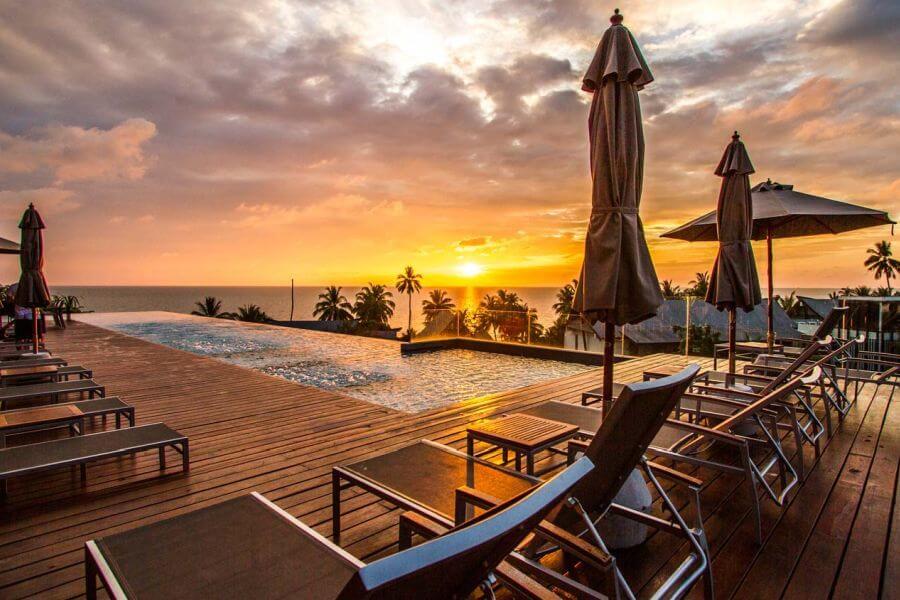 Thailand Koh Chang resort met zonsondergang
