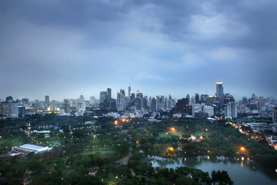 Sofitel So Bangkok 02 - Lumpini Park Night View (by QUO Bangkok