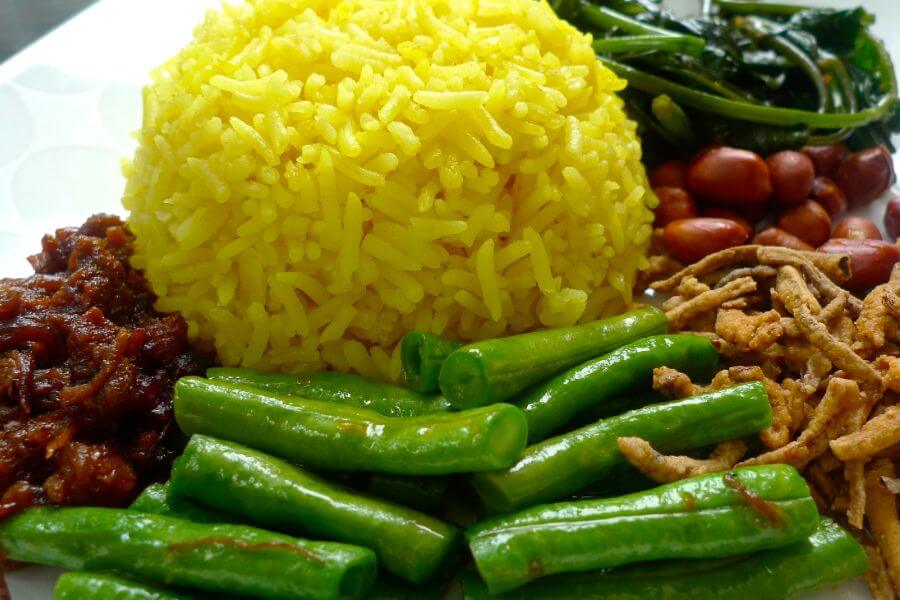Maleisie Top 10 vegetarische gerechten Nasi Lemak