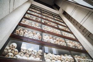 Cambodja Phnom Penh Killing Fields schedels