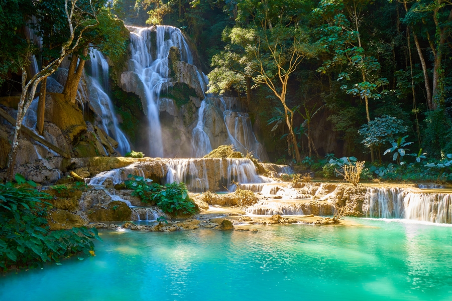 Laos Kuang Si Watervallen