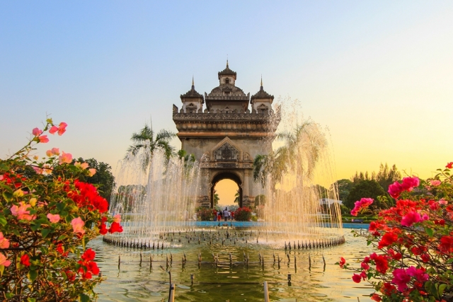 Laos Vientiane Arc de Triomphe Patuxai