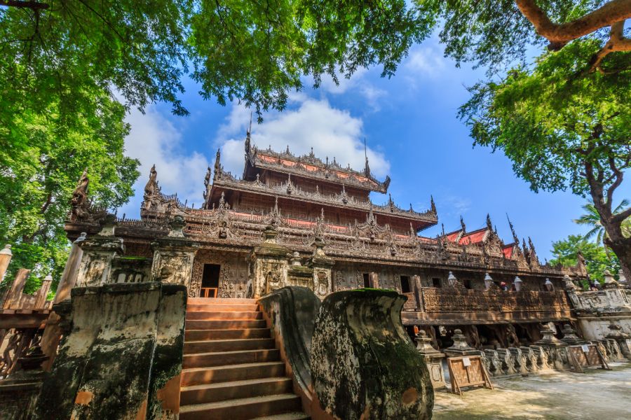 Myanmar Mandalay Golden Palace Monastery