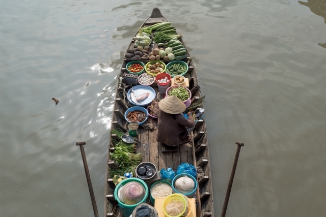 Vietnam Can Tho drijvende markt
