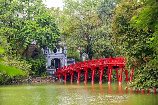 Vietnam Hanoi rode brug