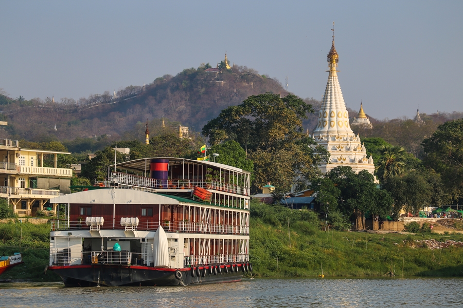 Myanmar Bagan passagiers boot