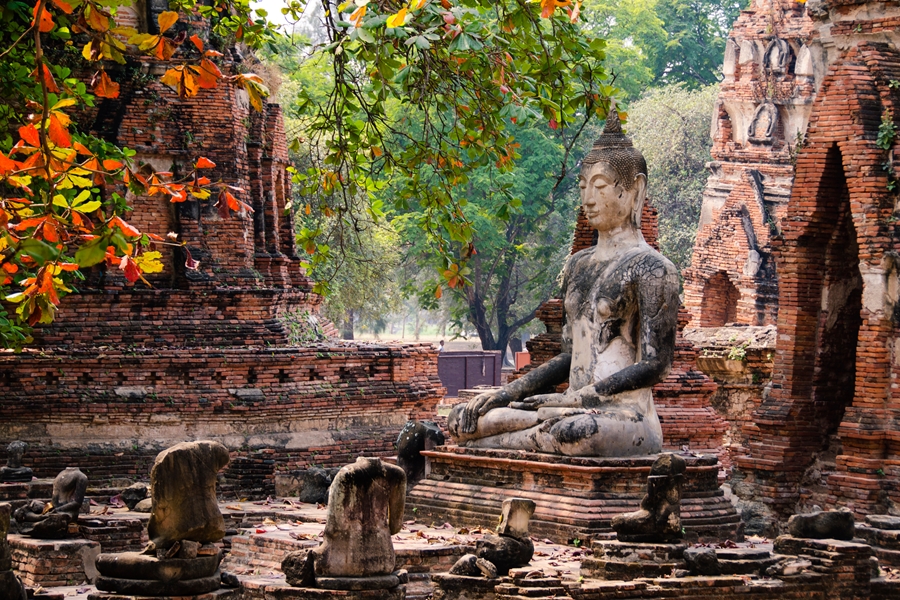 Thailand Ayutthaya Boeddha beeld