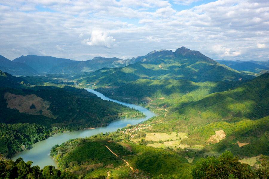 Laos Oudomxay Nam Pak rivier